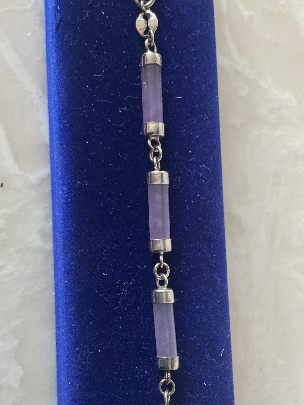 Purple Stone Link Bracelet
